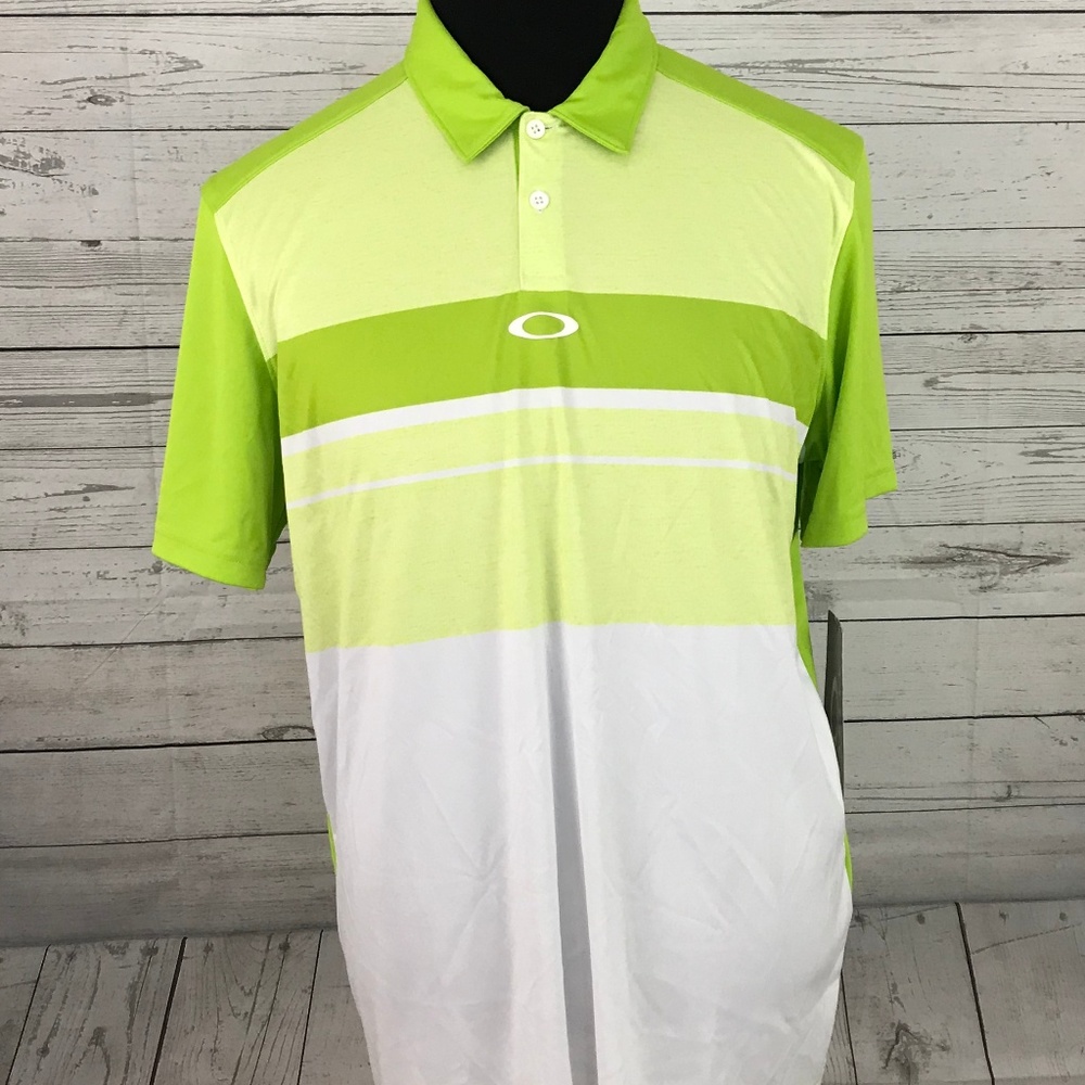NEW Oakley Mens O Hydrolix Polo Shirt Green Large